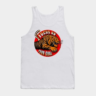 Jumping Tiger with Motivational Words Tank Top